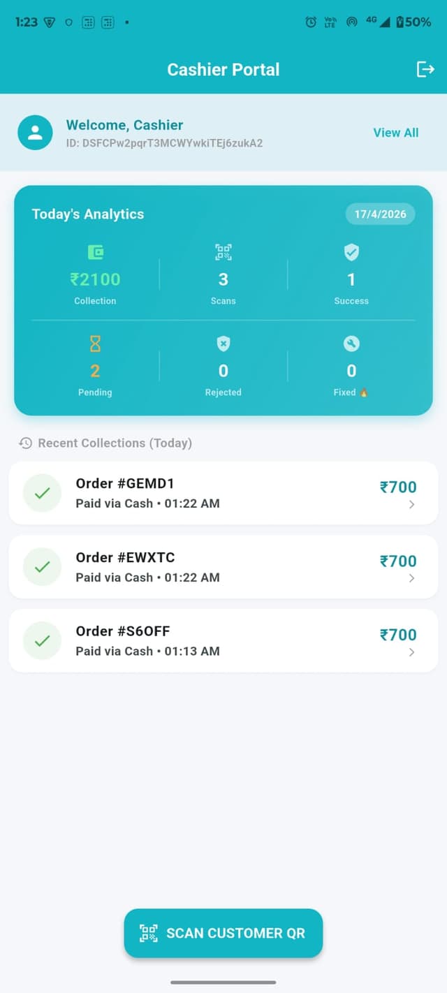 Cashier Portal